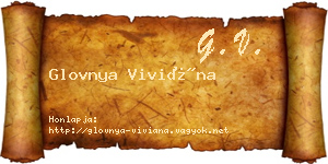 Glovnya Viviána névjegykártya